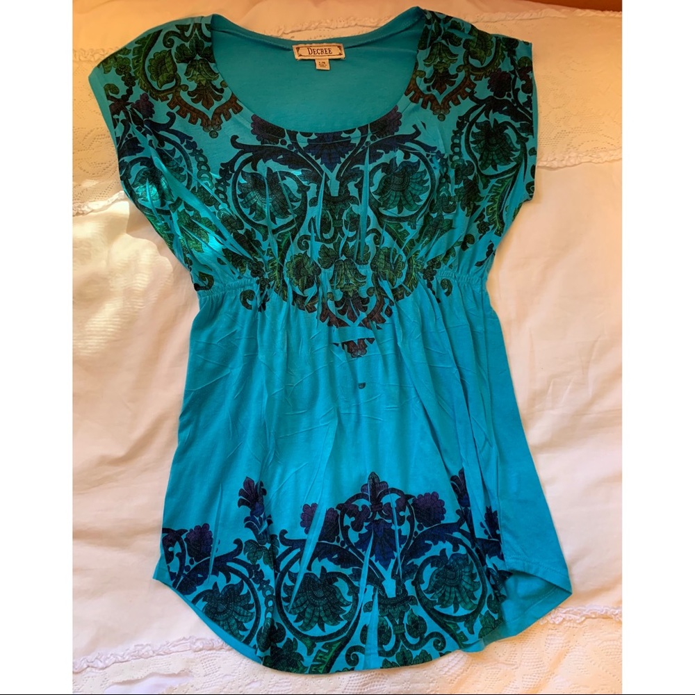 Designed Blue Top